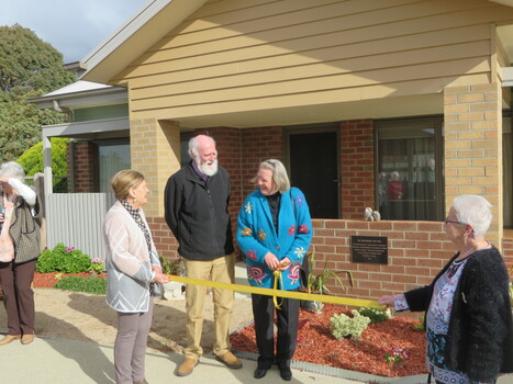 Cutting a ribbon