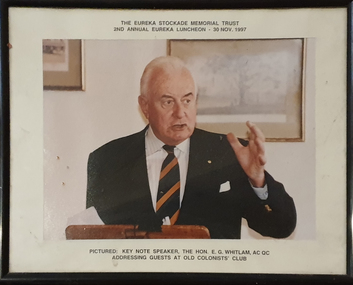 Gough Whitlam speaking