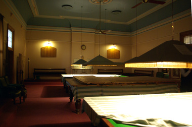 Photograph - Photograph - Colour, Clare Gervasoni, Billiard Roomat the Ballarat Old Colonists' Hall, 2015, 23/03/2017