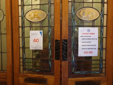 Opening of the Old Colonists' Club after the 2020 Covid19 Lockdown