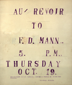 Document, Au Revoir to E.B. Mann