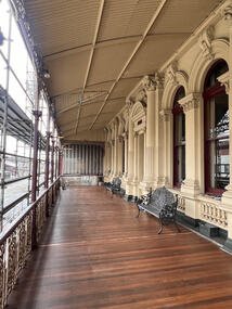 Photograph, Annelise Porter, UrbanID, Verandah at the Old Colonists' Hall, 2026, 05/2026