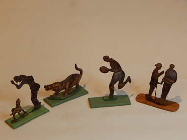 Carved Coconut Shell Figurines, clate 1800's to 1940s