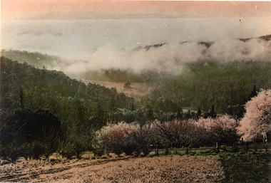 Photograph, Cloud Settling Into Hills