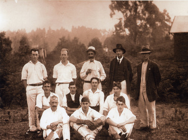 Photograph, Mount Dandenong Cricket Club at Mountain Grange, 1912
