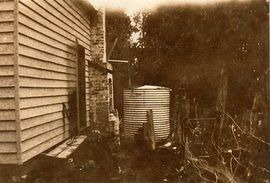 Photograph, Water Tank at Kamanange, Kalorama, c1930
