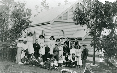 Photograph, Local People In Front Of the Completed Methodist Church FiveWays c1911 or c1912, c1911