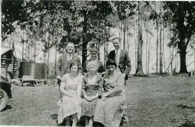 Photograph, Group at the Log Cabin