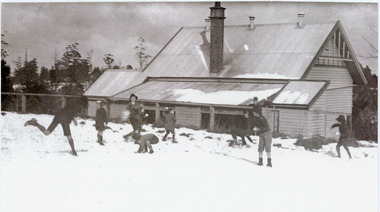 Photograph, Olinda State School in Snow, mid 1920s