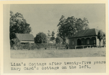 Photograph, Mary Card's Cottage