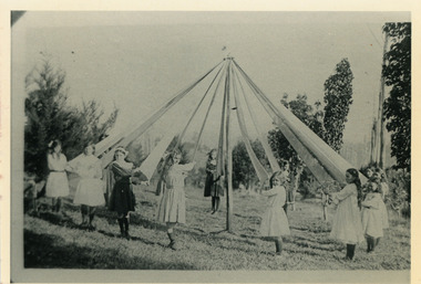 Photograph, Olinda Girls Practising Maypole Dance 1911, 1911