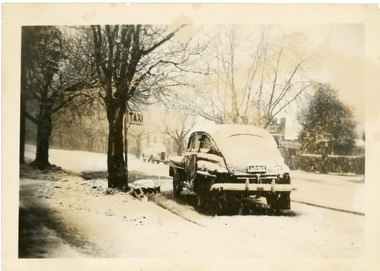 Photograph, Taxi in Main Street Olinda c1950, c1950