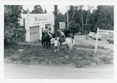 Photograph, Pony Club Outside Olinda Garage 1960s, c1960
