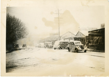 Photograph, Snow Scene Main Street Olinda c1950, c1950
