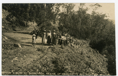Photograph, Devils Elbow Mt. Dandenong Scene of Waggonette Disaster 27.12.1911, 1911