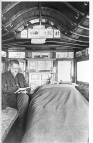 Photograph, Man In Omnibus Cabin At Sunnyside, c1915