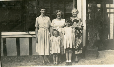 Photograph, Group Outside Quamby Cafe Olinda, c1950s