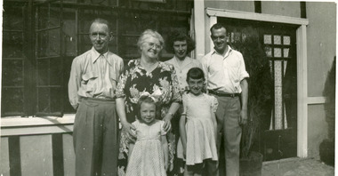 Photograph, Group Outside Quamby Cafe Olinda, c1950s