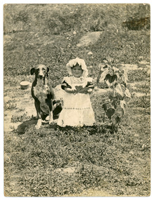 Photograph, Child with dog
