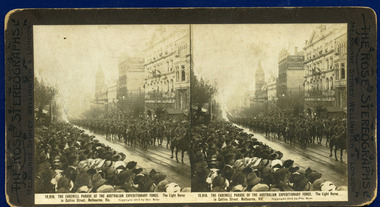 farewell parade of a.e.f collins st 1914