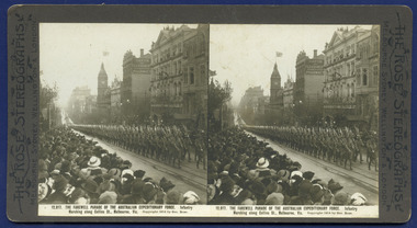 farewell parade of a.e.f collins st 1914