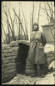 soldier posing in trench