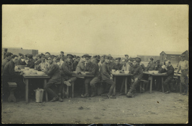 soldiers at dinner