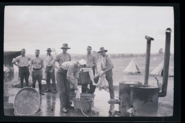 washing in camp, les chandler_a00044.tif