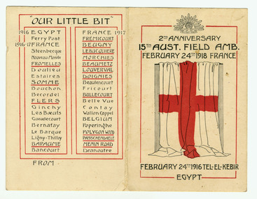 15th aust. field amb. 2nd anniversary pamphlet, les chandler_a00082.tif