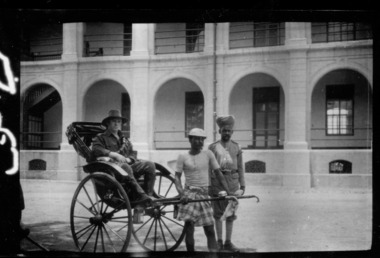soldier in rickshaw, les chandler_a00124a.tif
