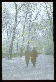 two soldiers walking in snow, les chandler_a00159.tif