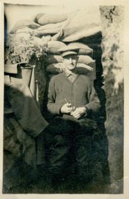 officer posing in trench, red cliffs military 00006.tif
