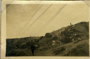 soldiers in landscape view, red cliffs military00012.tif