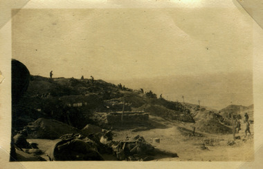 soldiers in landscape view, red cliffs military00013.tif