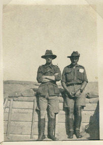 soldiers posing in trench