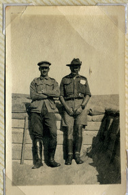 soldiers posing in trench