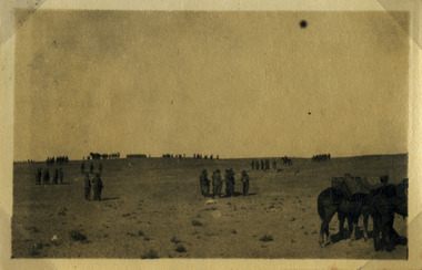 groups of soldiers in a desert