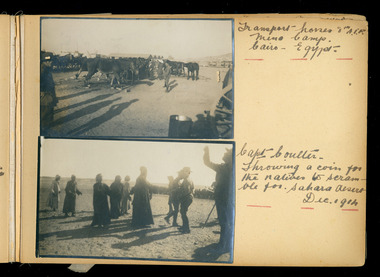 transport horses / Soldiers with natives