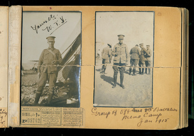 Officers posing in camp, red cliffs00144.tif