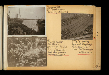 Troops waiting to board / aboard ships, red cliffs00157.tif