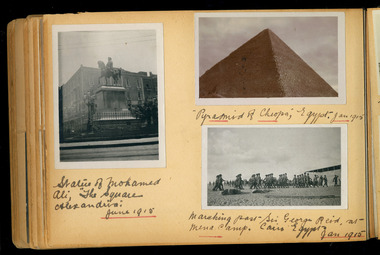 monuments in egypt / troops marching, red cliffs00158.tif