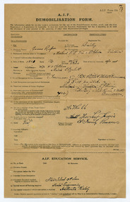 a.i.f demobilisation form, red cliffs00197.tif