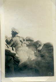 officer looking over trench, red cliffs00210.tif