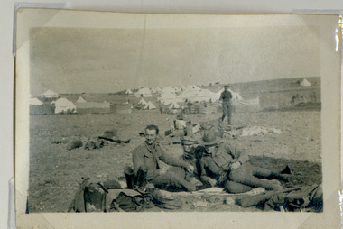 soldiers resting in camp, red cliffs00216.tif