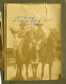 Soldiers posing on horses, robertson thomas086.tif