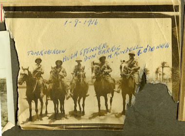 Soldiers posing on horses, robertson thomas087.tif