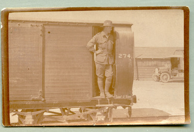 soldier on train, robertson thomas155.tif