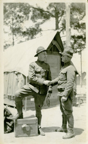 soldiers in camp, robertson thomas170.tif