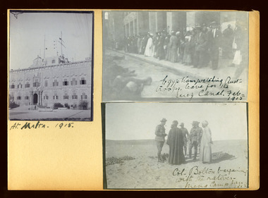 malta / egyptians wathcing aus troops leave / with natives, robertson thomas180.tif