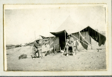 soldiers resting in camp
